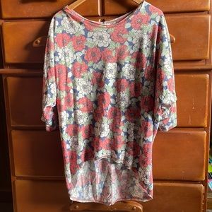Floral Print Dolman Sleeve Oversized Tunic from ModCloth